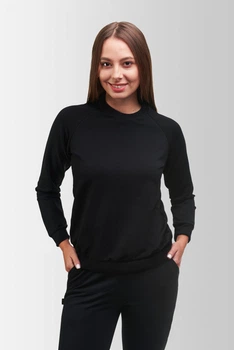 Кофта свитшот Vsetex Slim 2XL Черный