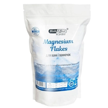 Магнієві пластівці для ванн (magnesium flakes) Бішофіт Полтавський BishEffect 1000 г