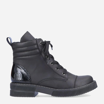 Жіночі зимові черевики високі RIEKER 72014-00 38 Чорні (4060596657466)