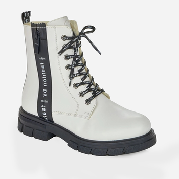 Жіночі зимові черевики високі RIEKER Z9111-80 36 Молочні (4060596604804)