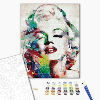 Картина по номерам Brushme 40x50см "Красочная Мерлин Монро" BS9723