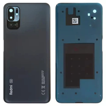 Задняя крышка Xiaomi Redmi Note 10 5G, с стеклом камеры, серый