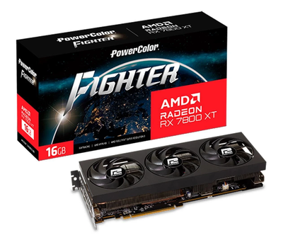 Відеокарта PowerColor Fighter Radeon RX 7800 XT 16GB GDDR6 (RX7800XT 16G-F/OC)