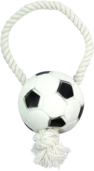 Іграшка для собак Pet Nova М'яч футбольний на мотузці 26 см (VIN-ROPE-SOCCER)