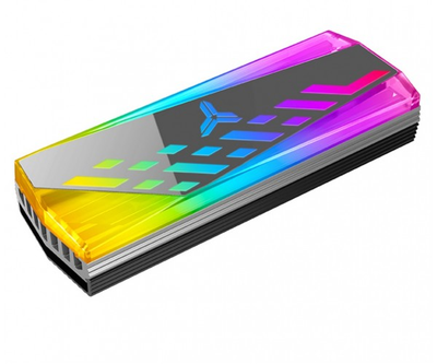 Радіатор для M.2 Qube M.2-4, Gray, для формату 2280, роз'єм M.2 (NGFF), RGB підсвічування