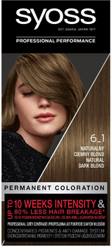 Фарба для волосся Syoss Permanent Coloration перманентний колір 6_1 Натуральний темно-русявий (9000101713473)