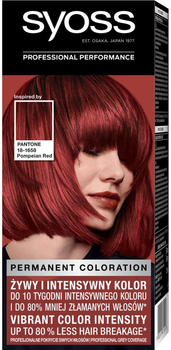 Farba do włosów Syoss Permanent Coloration Pantone trwale koloryzująca 5-72 Wulkaniczna Czerwień Pompei (9000101671261)