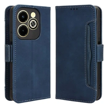 Чехол-книжка с кармашками Deexe Wallet Stand для Infinix Hot 40i - Blue