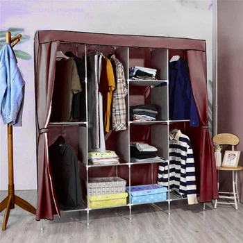 Шафа тканинна розкладна Stenson 168х45х172 см R30900 Wine red