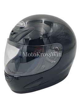 Мото шлем Мустанг для скутера и мотоцикла, черный р.S-XL р.L (59см-60cм)