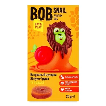 Набор Конфеты натуральные Яблочно-грушевые + игрушка Bob Snail - Равлик Боб 20г