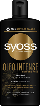 Шампунь Syoss Oleo Intense для сухого і тьмяного волосся відновлює блиск і м'якість 440 мл (9000101712353)