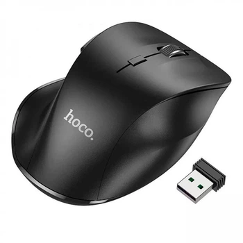 Бездротова миша Hoco GM24 Mystic (шість кнопок, 800-1200-1600 dpi, 2,4G / Bluetooth, для ноутбука, макбука) - Чорний