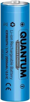 Аккумулятор Quantum Li-ion ICR18650 2000mAh 0.5-1C с клеммным выступом