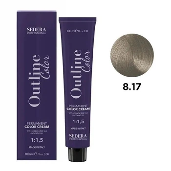 Крем-фарба для волосся SEDERA OUTLINE COLOR SEDERA Professional 8.17 світло-русий попелясто-коричневий 100 мл