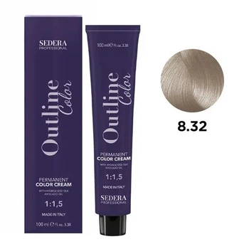 Крем-краска для волос SEDERA OUTLINE COLOR SEDERA Professional 8.32 светло-русый золотисто-фиолетовый 100 мл