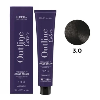 Крем-краска для волос SEDERA OUTLINE COLOR SEDERA Professional 3.0 натуральный темный шатен 100 мл