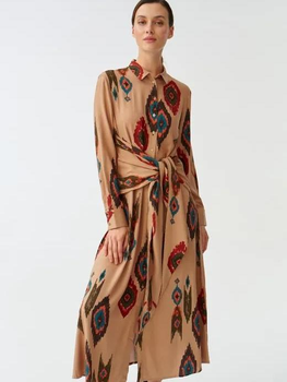 Плаття-сорочка міді жіноче Tatuum Rozawi T2220.198 38 Бежеве (5900142178658)