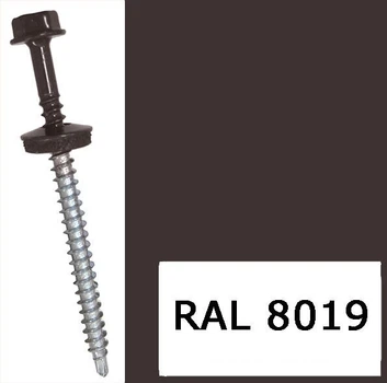 Саморез кровельный по дереву ETANCO (GUNNEBO) 4.8х35 RAL 8019 упк 250 шт