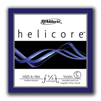 Струна До для скрипки D'Addario Helicore Violin Single C String 4/4 Scale Medium Tension
