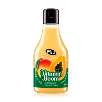 Вітамінний гель для душу Liesti Манго та Папайя серія VitaminBoom 200мл