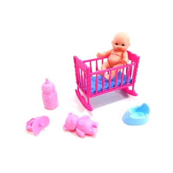 Пупс з ліжечком та аксесуарами LD5588-21R A-Toys (LD5588-21R)