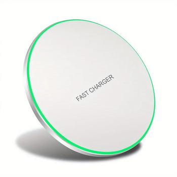 LED FAST Бездротовий зарядний пристрій 30W для Iphone та Android Type-C (White)