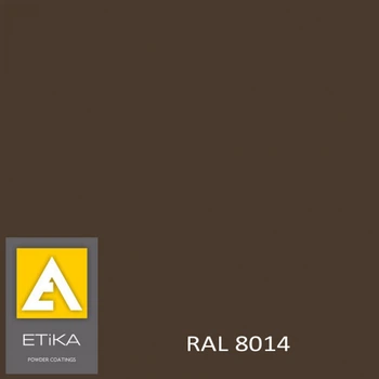 Краска порошковая полиэфирная Etika Tribo Коричневая RAL 8014 матовая