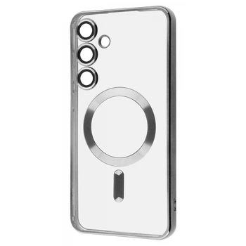 Чохол ударостійкий з захистом камер WAVE Metal Color Case with Magnetic Ring Samsung Galaxy S25 silver