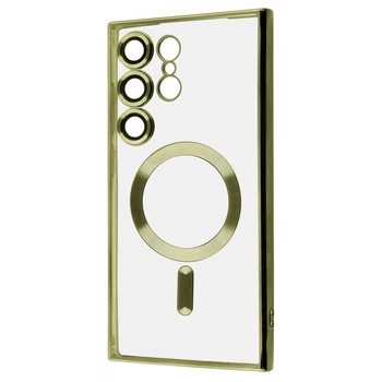 Чохол силіконовий з захистом камери WAVE Premium Metal Color Case with Magnetic Ring для Samsung Galaxy S25 Ultra gold