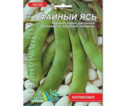 Семена Фасоль кустовая Файный Ясь карликовая 10 г большой пакет