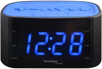 Часы настольные с радио Technoline WT465 Black/Blue (WT465 blaue)