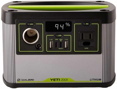 Зарядна станція Goal Zero Yeti 200X / 120 Вт / 187 Вт⋅год / Li-ion (847974003688)