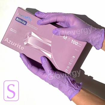Перчатки нитриловые MediOK Azurite размер S аметистового цвета 100 шт