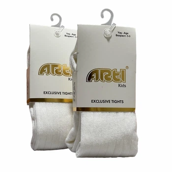 Дитячі колготки ARTI Kids колір білий, вік 5-6 роки, зріст 106-118 см (300249)