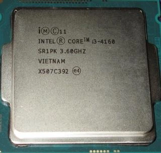 Процессор INTEL Core i3-4160 LGA1150 2 ЯДРА / 4 ПОТОКА 3.6 GHz / 3MB / 5GT/s ( CM8064601483644 ) s1150 Tray Б/У