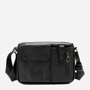 Мужская сумка кожаная Tiding Bag 1628A Черная