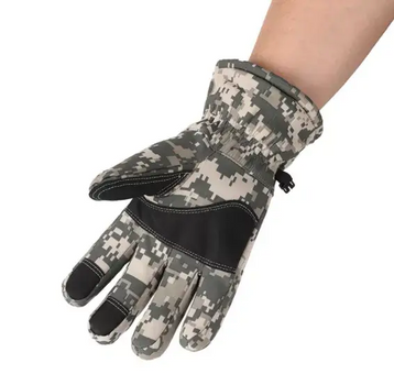 Зимние перчатки размер L Снежный камуфляж Kali AI515 с подкладкой из флиса манжеты на резинке для лучшей фиксации с накладками на пальцах для сенсора