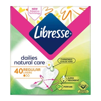 Щоденні прокладки LIBRESSE 40шт Натурал Каре Нормал