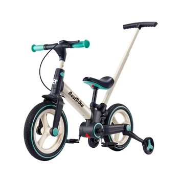 Велосипед трансформер з батьківською ручкою та колесами 12’’ Best Trike (BT-61514) допоміжні колеса