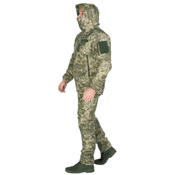 Зимний мужской костюм повседневный Cyclone NordStorm MM14 6619 куртка с капюшоном и утепленные штаны с высоким поясом на двух кнопках Пиксель 3XL Kali