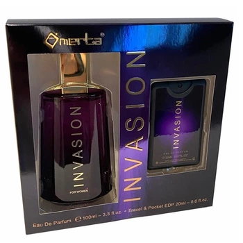 Zestaw damski Omerta Invasion For Women Woda perfumowana damska 100 ml + Woda perfumowana damska 20 ml (8715658380511)