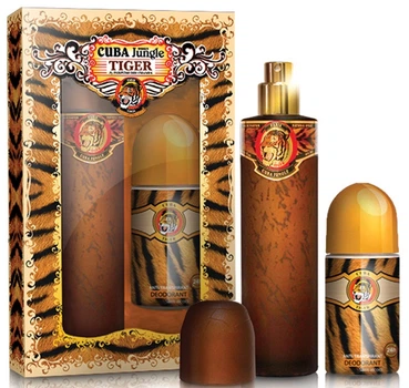 Zestaw damski Cuba Original Jungle Tiger Woda perfumowana 100 ml + Dezodorant roll-on 50 ml (5425017736660)