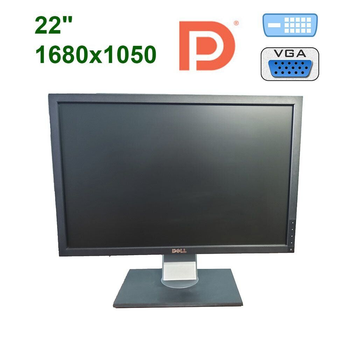 Монитор Dell P2210 / 22" (1680x1050) TN / DVI, DP, VGA, USB 2.0 б/у