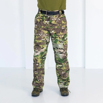 Штани зимові Мультикам, чоловічі утеплені брюки камуфляжні на нетканій підкладці 48