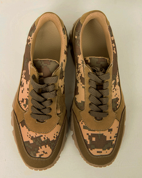 мужские кроссовки с усиленным носком цвет бежевый с вставками пиксель, подошва Энерджи, 40