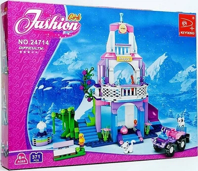 Конструктор Keyixing Модная девушка 371 эл., мини фигурки 3шт. 24714