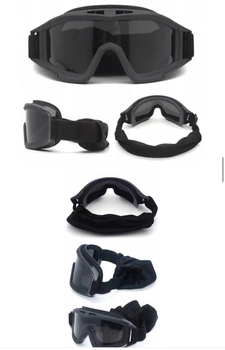 Тактические очки для военных с сменными линзами Оливковый