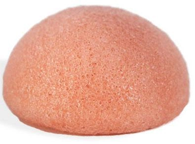 Натуральна губка Mohani Konjac Sponge для вмивання обличчя з рожевою глиною (5902802721457)