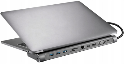 Док-станція Sandberg USB-C All-in-1 USB 3.0 Silver (5705730136238)